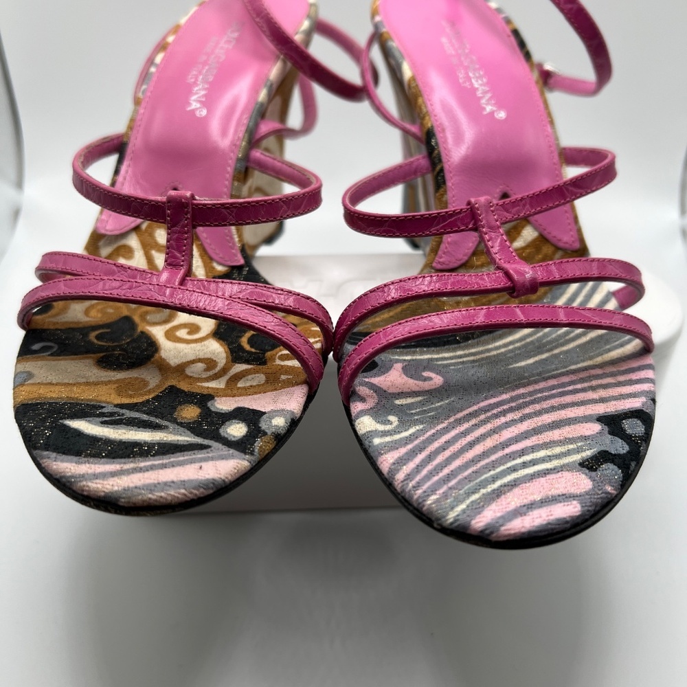 Dolce & Gabbana wedge sandal Pink Leather Strap Wedge Size 36 - Picture 5 of 14